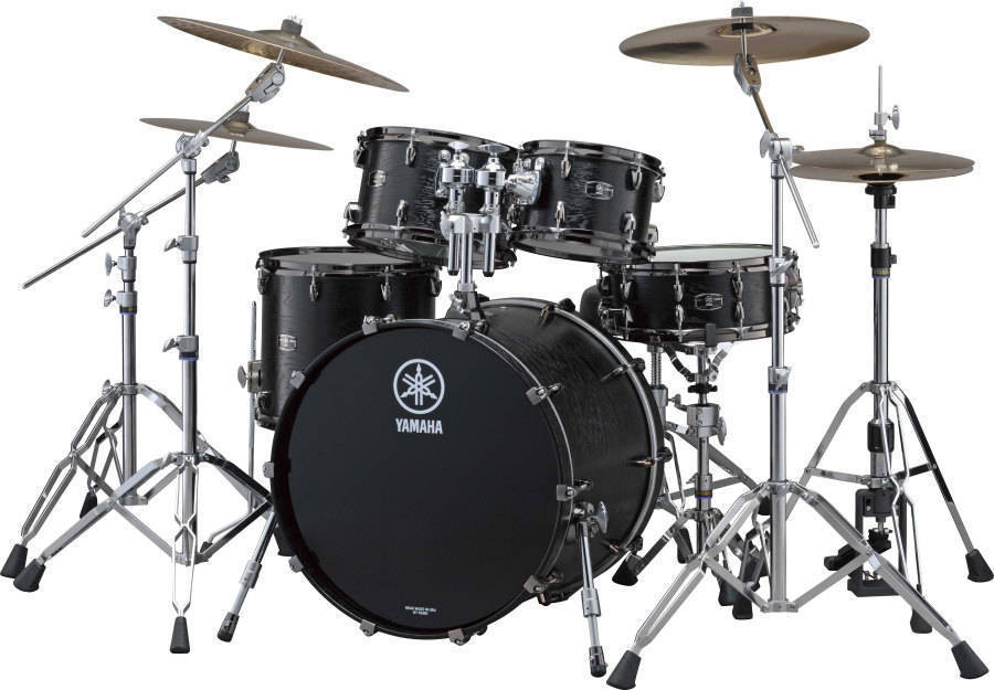 Live Custom Oak 5 Piece Drum Kit - Black Wood